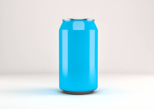 Aluminum can of soda isolated the background in 3d rendering