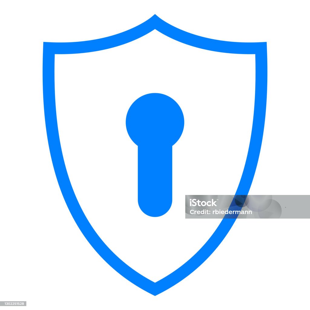 Lock And Shield Stock Illustration - Download Image Now - Keyhole ...