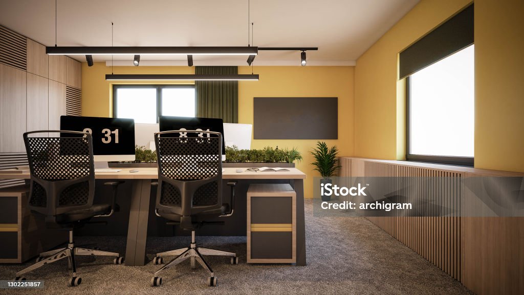 Interior Design Architecture Computer Generated Image Of Office ...