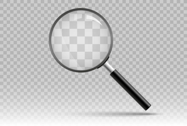 Search icon vector. Magnifying glass with Transparent Background. Magnifier, big tool instrument. Magnifier loupe search. Business Analysis symbol Search icon vector. Magnifying glass with Transparent Background. Magnifier, big tool instrument. Magnifier loupe search. Business Analysis symbol magnifying glass stock illustrations