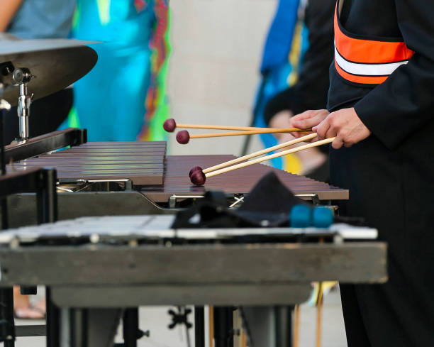 istock a percussionist warming up before an outdoor event 1302257544