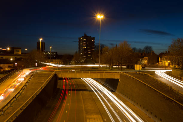 istock Coventry Ring road at night 1302259275