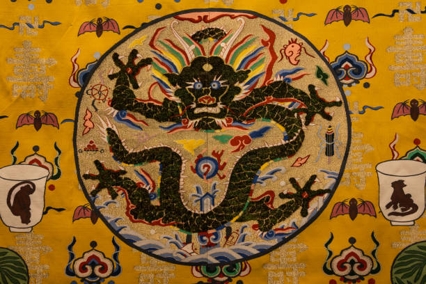 древний китай китайский дракон традиционный фон шаблона - asian culture traditional culture chinese culture antiquities стоковые фото и изображения