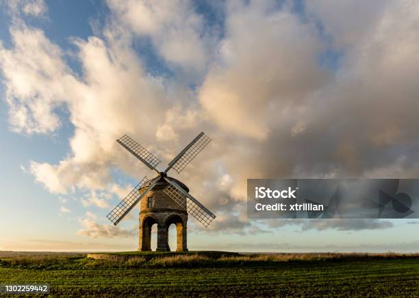Chersterton Windmill Below Clouds Stock Photo - Download Image Now - Warwickshire, Chesterton, Beauty