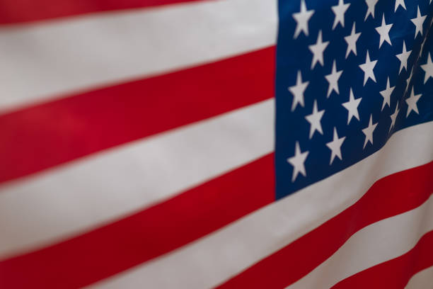 istock American flag as a background. Blurred background. 1302260588