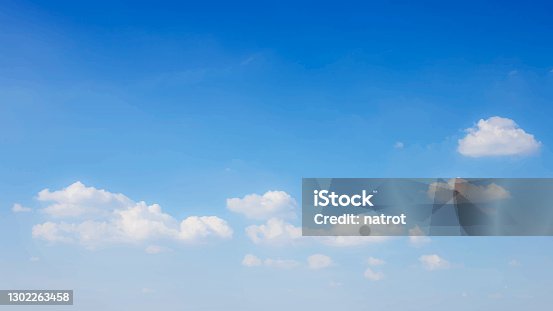 istock Blue sky background with clouds. Vector illustration eps 10 1302263458