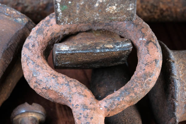 istock Old rusty tools of the last century 1302263857