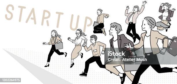 Business Person To Jumpoffice Casual Stock Illustration - Download Image Now - People, Occupation, Business