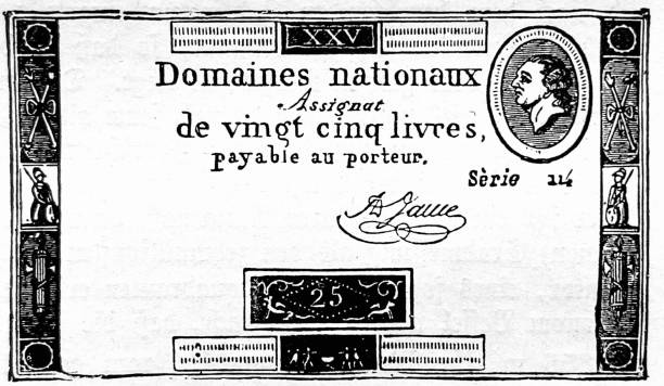 istock Paper money from the French Revolution 1302265434