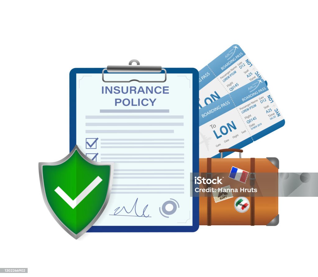 Insurance Policy Face Flat Style Illustration With Insurance Policy For Report Design ...