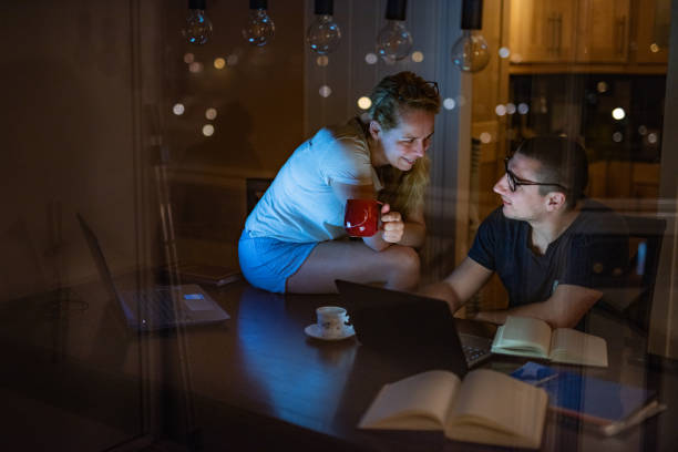istock Female and male student working on project. 1302268073