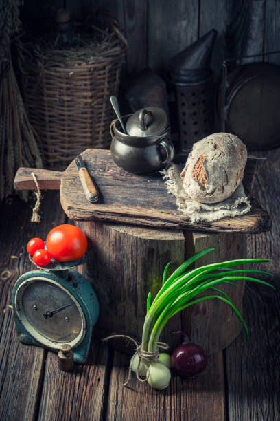istock Old cellar with preserves in jars and vegetables 1302269906