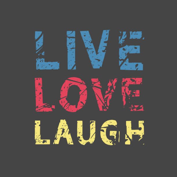 istock Live Love Laugh. Grunge vintage phrase t-shirt design. Quote. 1302275172