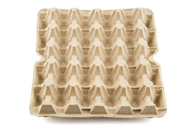 istock empty formed cardboard egg tray - closeup with edge-to-edge sharpness, isolated on white background 1302277291