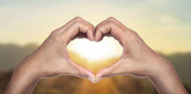 istock Hands making sign Heart isolated. Beautiful hands  with copy space 1302280812