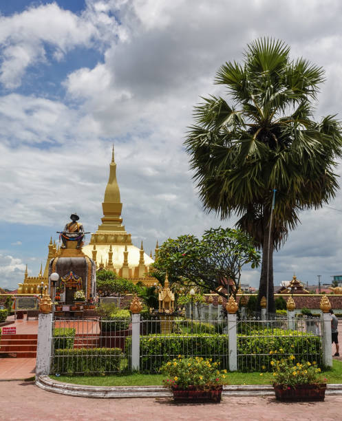 istock Pha That Luang (Great Stupa). Large golden stupa in Vientiane, Laos. 1302280869