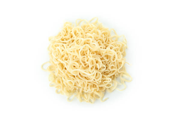 istock Heap of instant noodles isolated on white background 1302282947