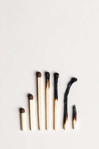 Matches on white background.