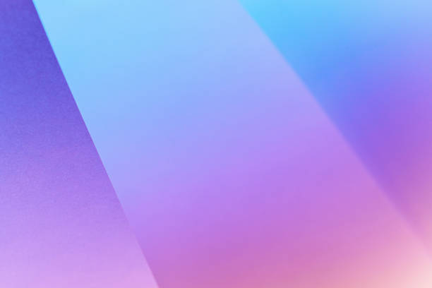 istock Colorful geometric paper background in neon light 1302284143