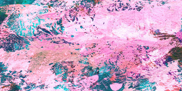 istock Abstract contemporary art paint illustration. Colorful artistic drawing art 1302284334