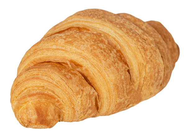 istock Croissant isolated on white background. Delicious, fresh croissant 1302285698