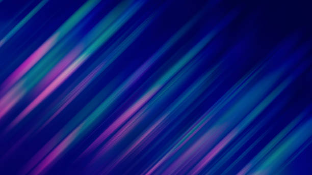 speed motion stripe neon colorful abstract blue blurred prism spectrum lines black background dark bright technology tilt pattern backdrop 16x9 format distorted macro photography - prism spectrum laser rainbow imagens e fotografias de stock