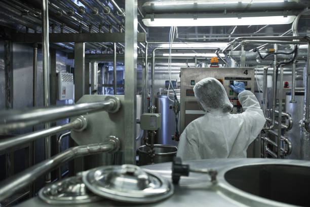 istock Worker Controlling Production at Factory 1302286478