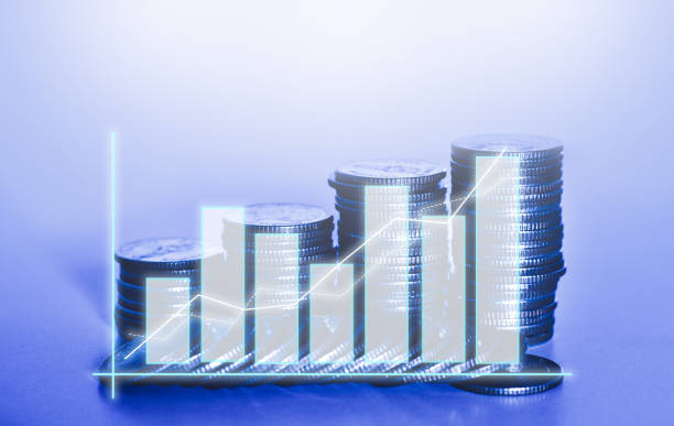 istock coin stack with growth chart for financial and banking concept. investing economic growing. 1302287352