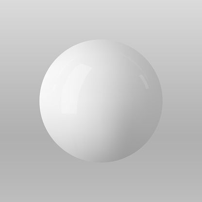 3d sphere. Realistic glossy 3d ball. Vector.