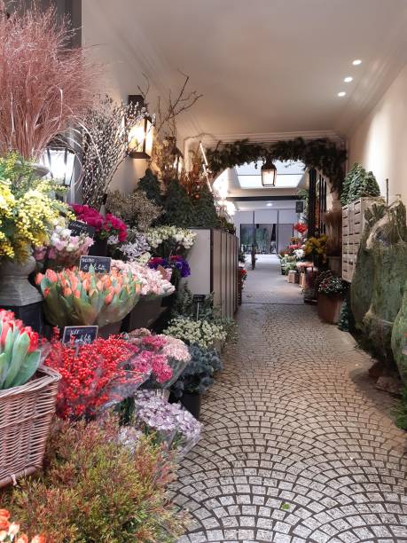 flowers shop in paris flowers shop in paris flower market stock pictures, royalty-free photos & images