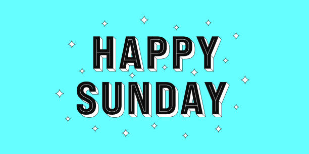 istock Happy Sunday post. Greeting text of Happy Sunday 1302293990
