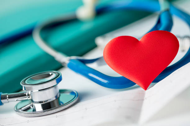 istock Healthcare concept - Stethoscope and a heart 1302300580
