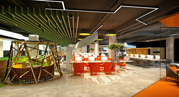 istock 3d render od working office room, director room 1302302752