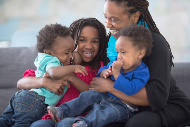 istock Mother and her three children 1302307517