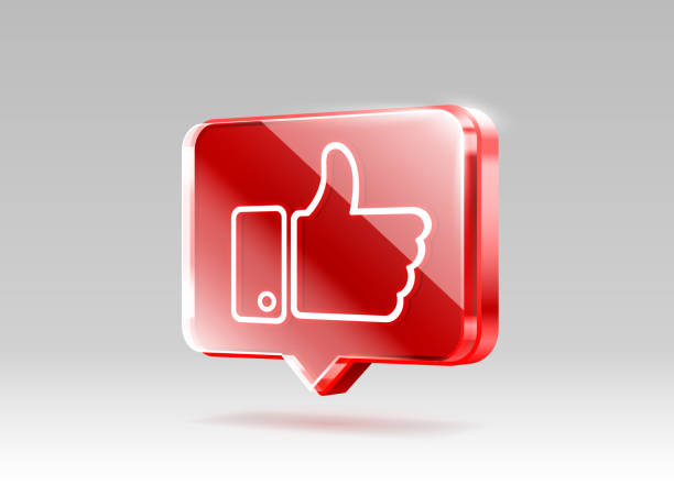 istock Hand like icon, sign follower 3d banner, best post social media. Vector 1302314645