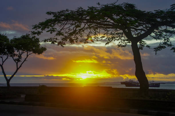 Sunset on the sea, Suva,Fiji Fijian sunset, Suva,Fiji, copy space suva photos stock pictures, royalty-free photos & images