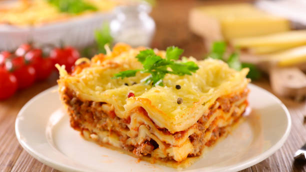 istock lasagne with tomato sauce, minced beef and cheese 1302319470