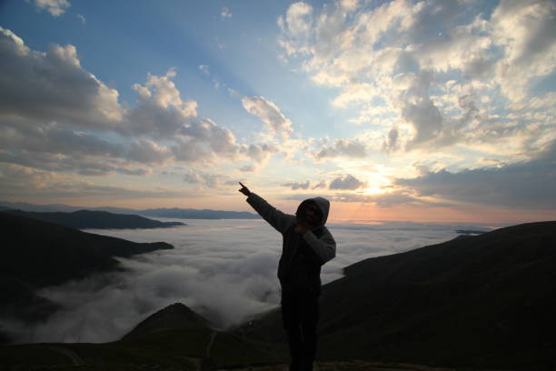 istock sunset, red sun, nature, sunset in mountains 1302327196
