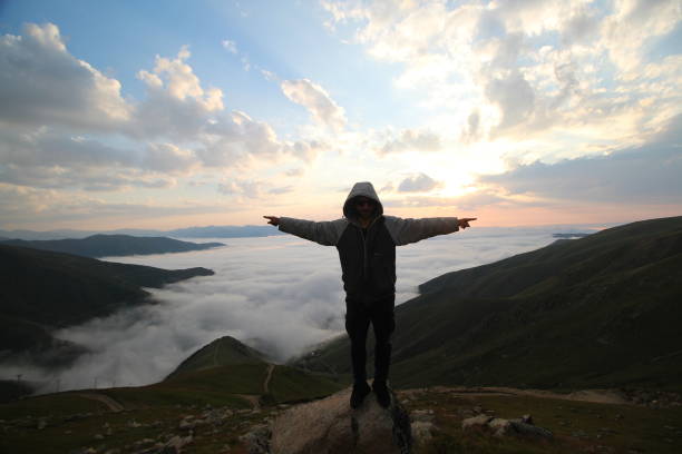 istock sunset, red sun, nature, sunset in mountains 1302327226