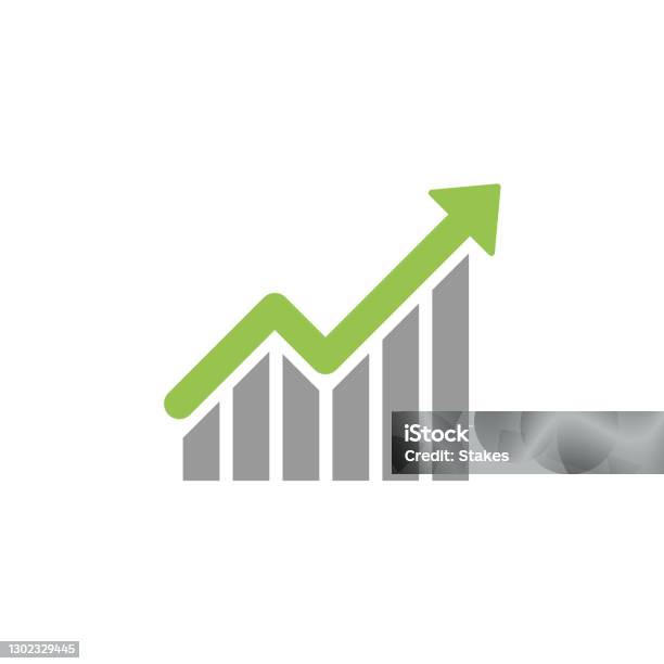 Up Graph Vector Graph Trending Upwards Arrow Pointing Up On Graph Vector Illustration ...