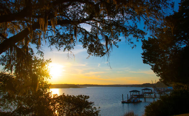 istock Sunset over the water-Hilton Head, South Carolina 1302330659