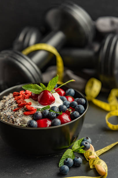 istock Organic Quinoa Oatmeal with Berries and Cherries 1302336488