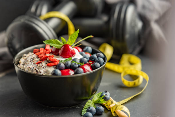 istock Organic Quinoa Oatmeal with Berries and Cherries 1302336550
