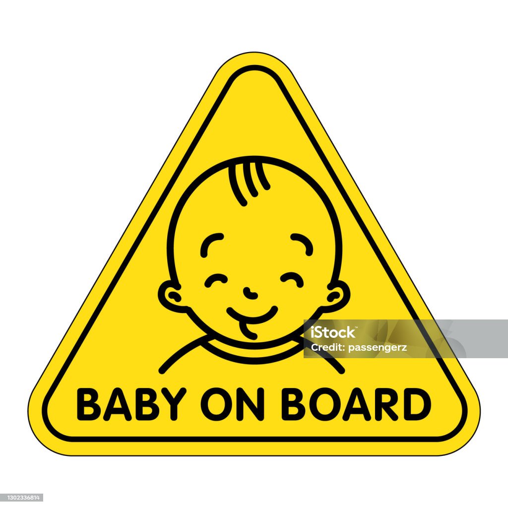 Baby A Bordo O Baby In Adesivo Auto - Immagini vettoriali stock e altre  immagini di Abitacolo - Abitacolo, Accudire, Adesivo - iStock
