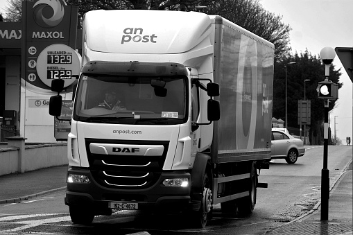 An Post Truck, taken in Portlaoise, Stradbally Road, February 2021, Ireland