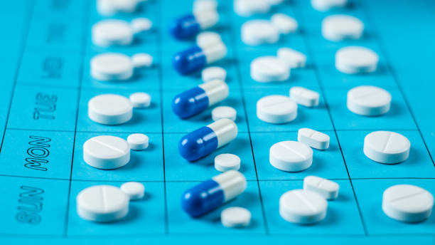 istock Daily and weekly medication schedule 1302341868