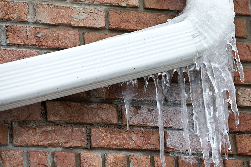 Winter cold takes its toll on drain pipe