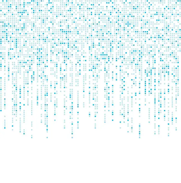 Vector illustration of loose falling pixels