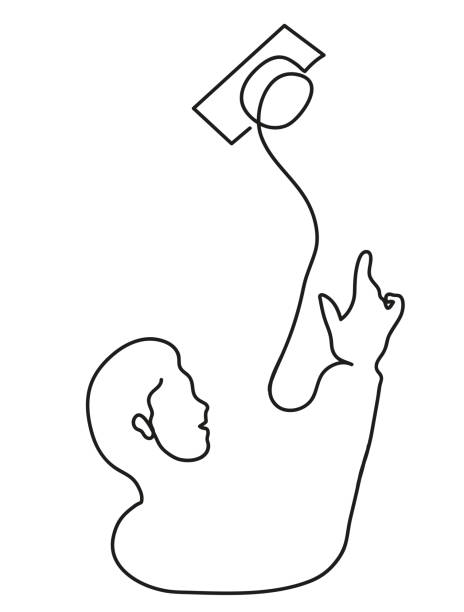 One line drawing of graduation celebration. One continuous line drawing of graduating student throwing cap in air. pics for graduation free stock illustrations