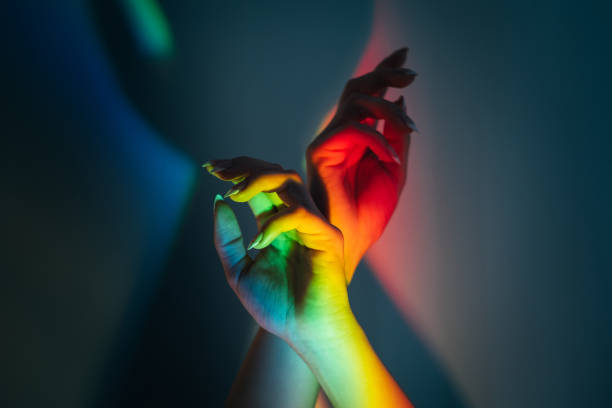 lgbt pride gay rights peace freedom hands rainbow - sexual issues imagens e fotografias de stock